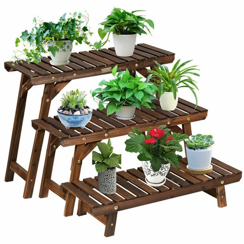 Holz pflanzentreppe garten - holz,