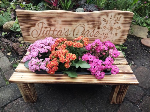 Blumenbank handgemacht aus - blumenbank,