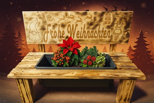 Blumenbank holzbank deko - holzbank,,