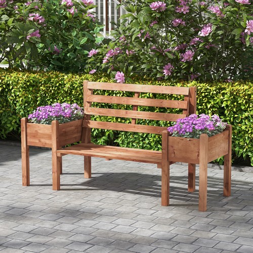Outsunny gartenbank sitzer - gartenbank, 2-sitzer