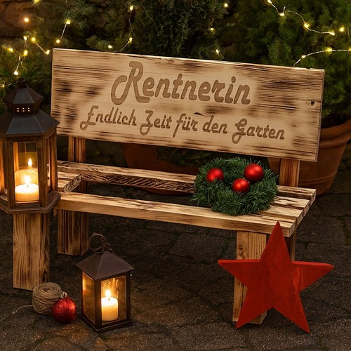 Blumenbank holzbank deko - blumenbank,, holzbank,